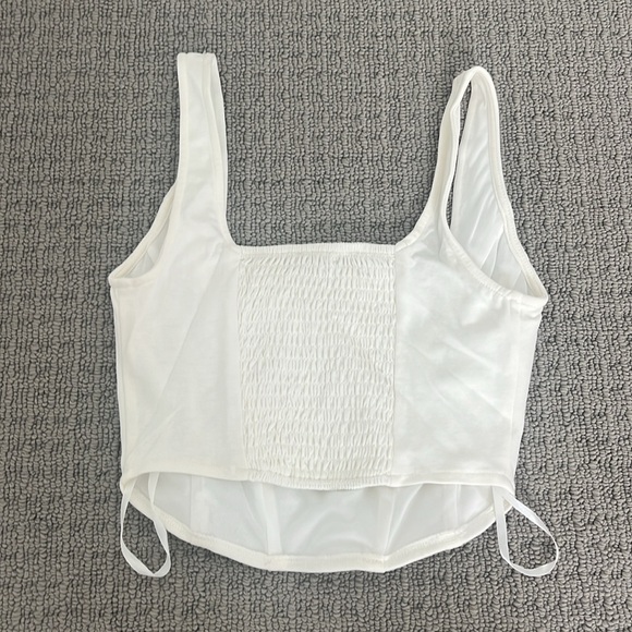 Off white Tilly’s cotton corset top size small - Picture 2 of 5